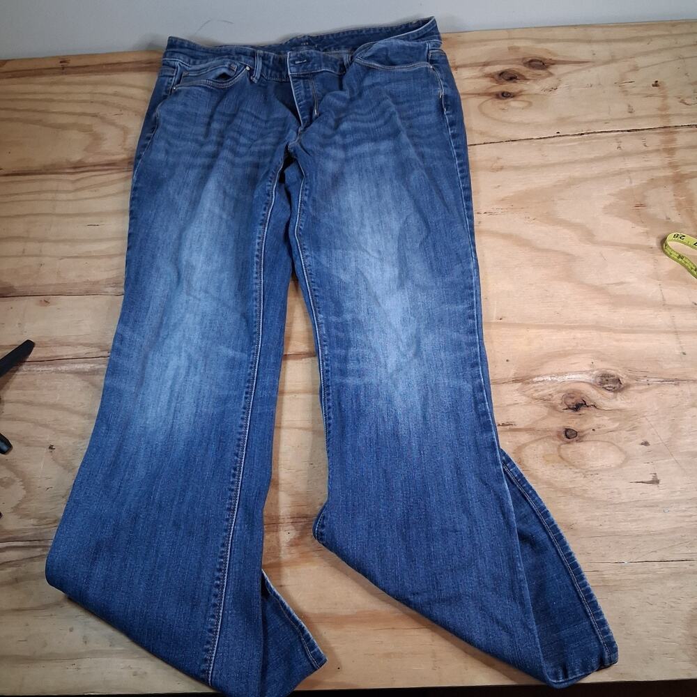 White House Black Market Womens Jeans Sz 14S Boot Cut Denim Pants Cotton